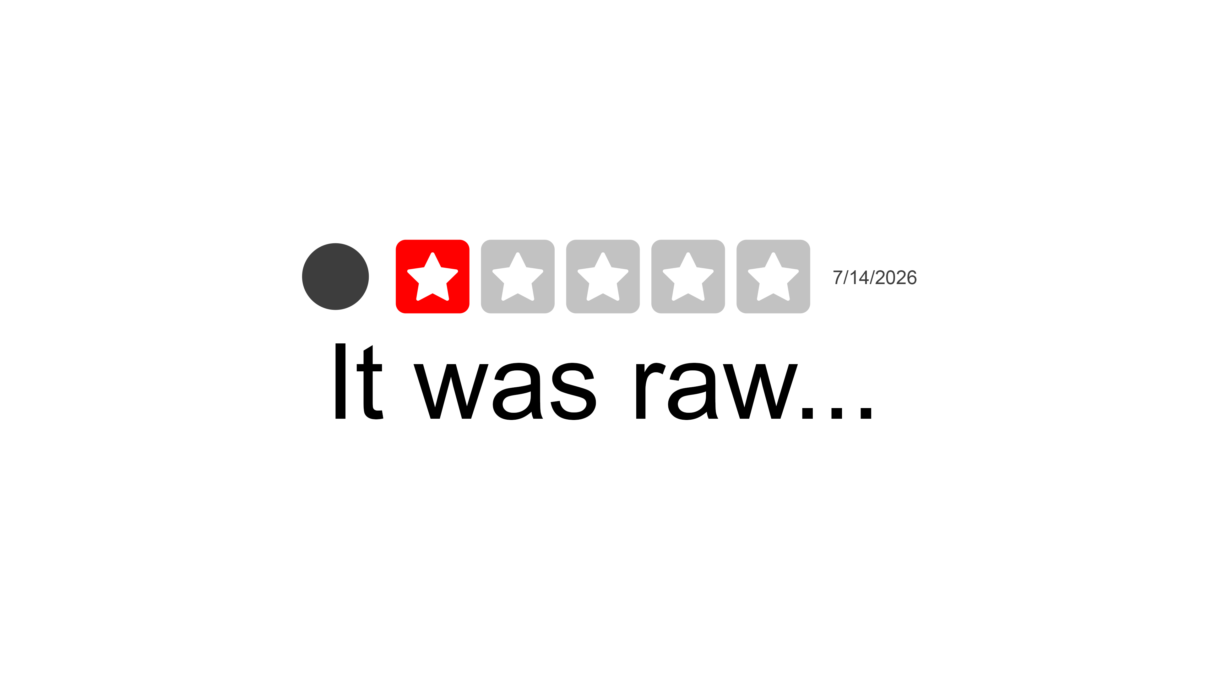 Yelp Star Review Card